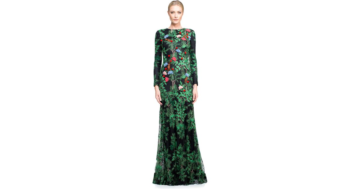Tadashi Shoji Lace Nairobi Gown in Green Lyst